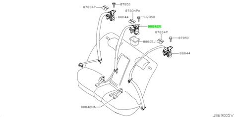 Buy Genuine Nissan Y A Y A Belt Assembly Rear Seat