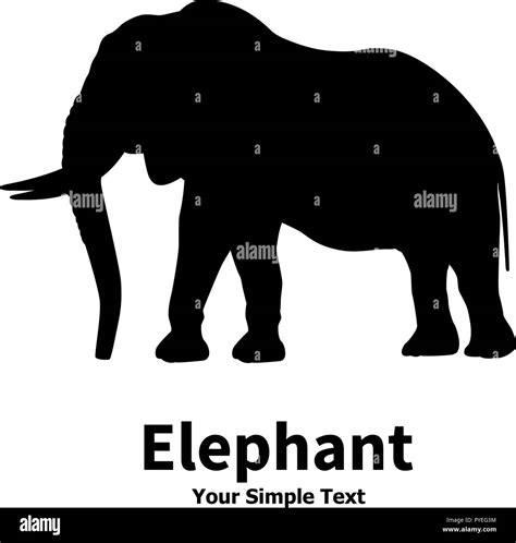 Vector Illustration Elephant Silhouette Stock Vector Image Art Alamy