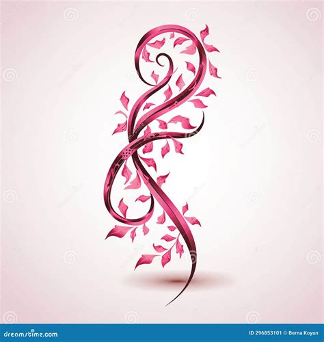 Pink Ribbon for Breast Cancer Awareness and Womens Health Stock