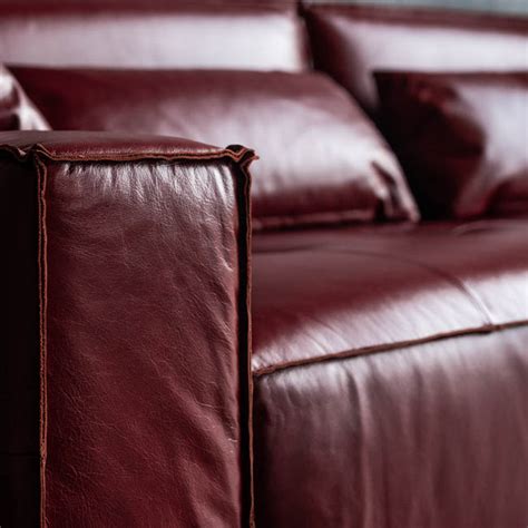 Прямой диван Кенай Натуральная кожа Lampante Сognac еврокнижка за 229 ...