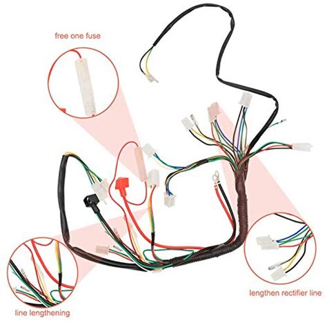 Quad Wire Harness Complete Electrics Stator Coil CDI Wiring Harness