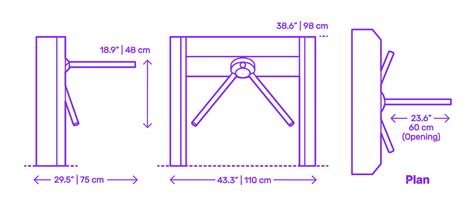 Turnstile Tripod Dimensions Drawings Dimensions