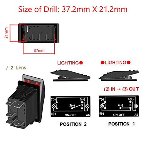 Esupport Car Motor V A Light Button Rocker Toggle Switch Momentary