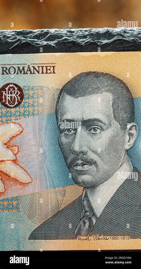 Romanian Lei Currency Banknote Ron Money European Currency Stock Photo