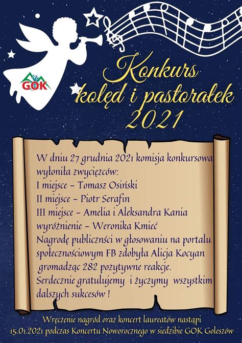 Konkurs kolęd i pastorałek 2021r Szkoła Podstawowa im Pawła