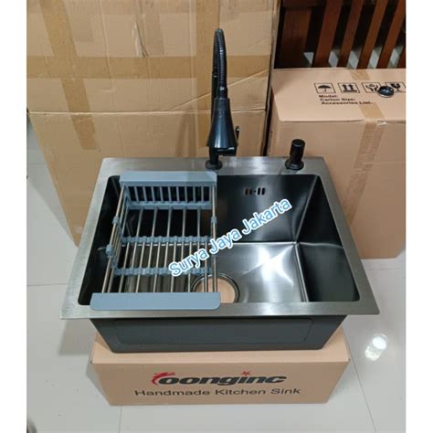 Jual Paket Komplit Kitchen Sink Oonging Hitam Paket Kran