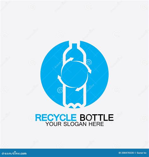 Recycle Plastic Bottle Logo Icon Vector Illustration Designbottle With