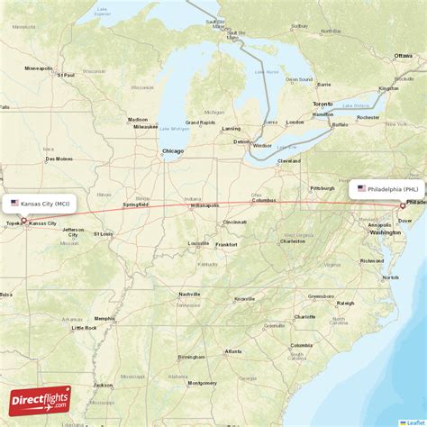 Direct Flights From Kansas City To Philadelphia Mci To Phl Non Stop