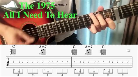 The 1975 All I Need To Hear Guitar Tutorial YouTube