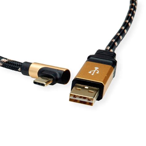 Cablu Usb Tip C Unghi Grade La Usb A Reversibil Gold T T M