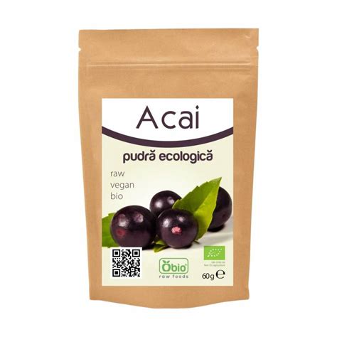 Acai Pulbere Raw Bio 60g OBio Minuneanaturii Ro