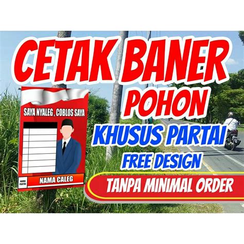 Jual Spanduk Partai Banner Pohon Spanduk Pohon Baner Caleg