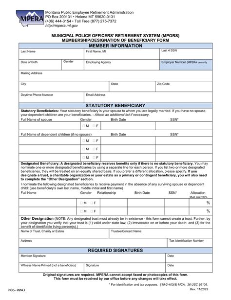 Form Mbs 0043 Fill Out Sign Online And Download Printable Pdf