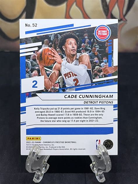 Panini Chronicles Prestige Pink Cade Cunningham Rc For