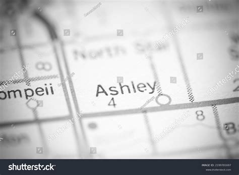 Ashley Michigan Usa On Geography Map Stock Photo 2199781697 | Shutterstock