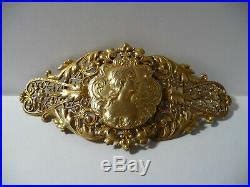 Grande Boucle De Ceinture Ancienne Art Nouveau Bronze Dor Ancien Art