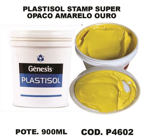 Tinta para Serigrafia Gênesis Plastisol Super Opaco Amarelo Ouro 900ml