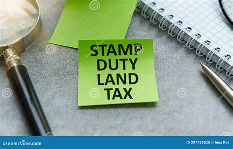 SDLT Stamp Duty Land Tax Write On A Card On Office Desk Stock Photo