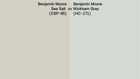 Benjamin Moore Sea Salt Vs Wickham Gray Side By Side Comparison