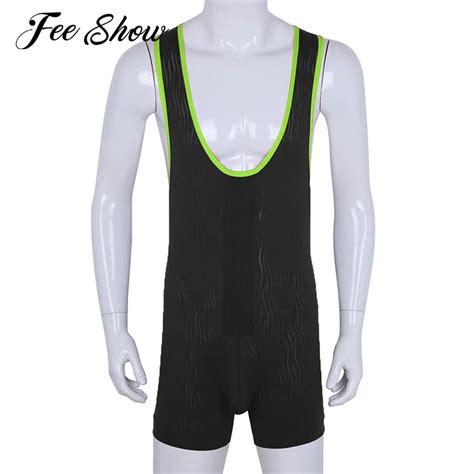 New Men Sleeveless One Piece Wrestling Singlet Underwear Soft