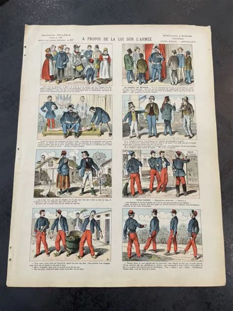 PLANCHE GRAVURE ANCIENNE Imagerie PELLERIN XIXe Série Aux Armes d