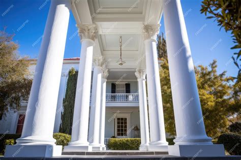 Premium AI Image | Low angle shot of greek revival columns