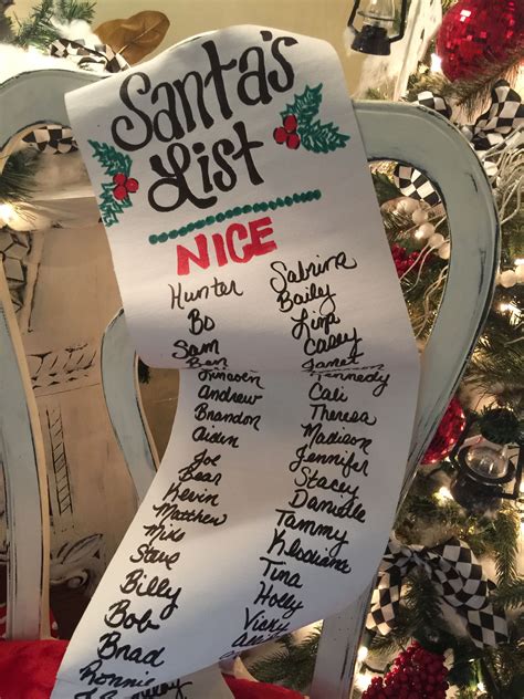 DIY Santa's Nice List Decoration