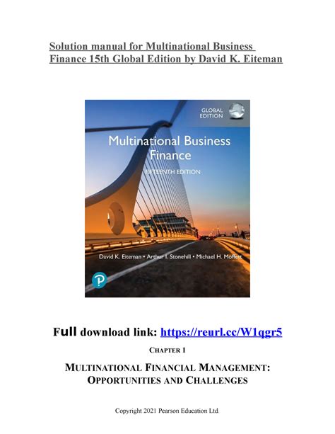 Solution Manual For Multinational Business Finance Th Global Edition