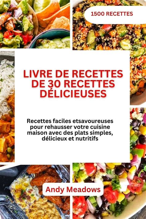 Livre De Recettes De Recettes D Licieuses Recettes Faciles Et