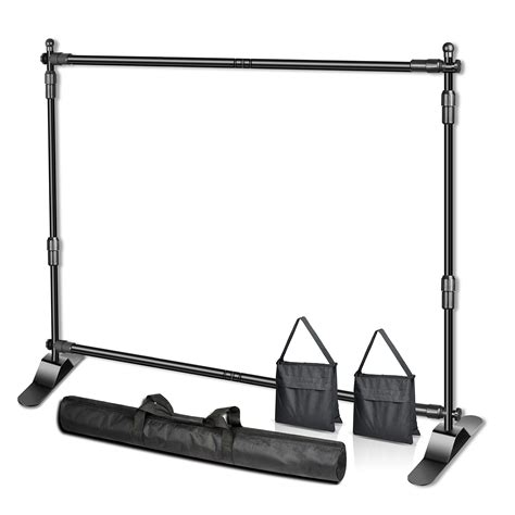 EMART 8 X 8 Ft Adjustable Telescopic Tube Backdrop Banner Stand Heavy