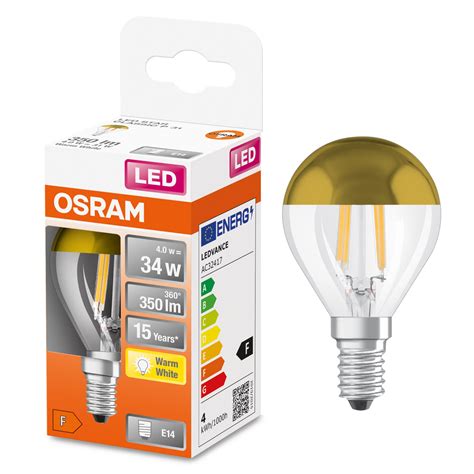 Bec Led Osram Cu Oglinda Filament P45 E14 4w 34w 380 Lm Lumina