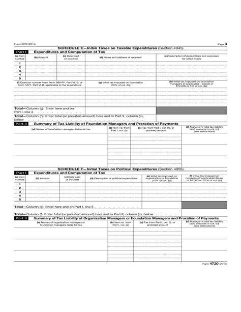 Form 4720 Return Of Certain Excise Taxes Under Chapters 41 And 42 Of