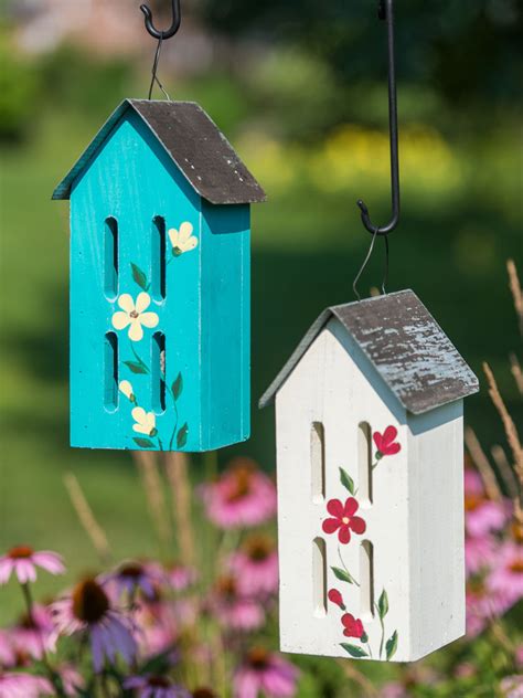 Floral Hand Painted Butterfly House Gardeners Supply Birdhouse