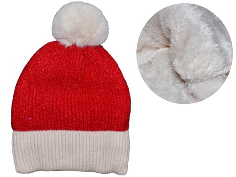 Winter Beanie W Raccoon Fur Pom Pom Extra Warm Lined Interior Long