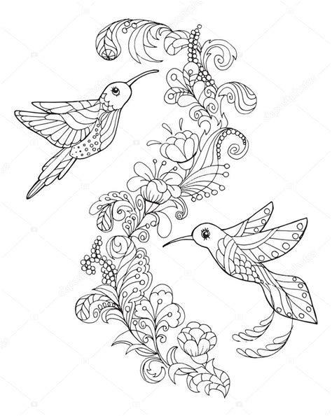 Mandala Adult Hummingbird Coloring Pages