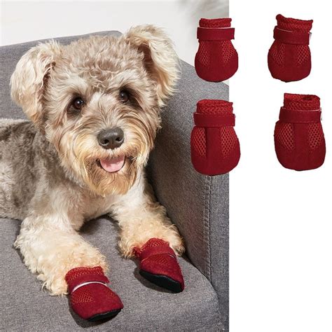 Dog Shoes Mesh Breathable Soft Sole Shoes For Dogs Bichon Teddy Pet