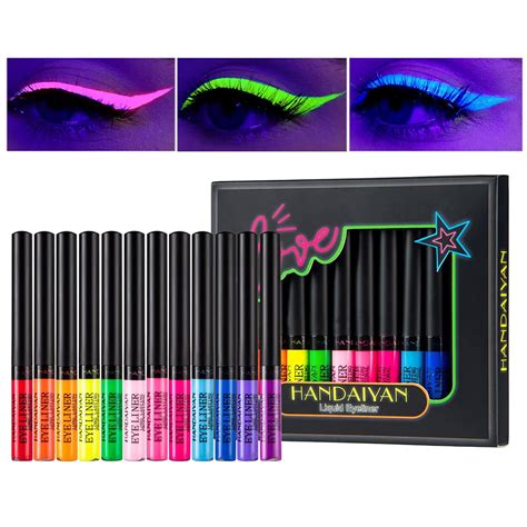 Amazon Petansy Liquid Eyeliner Set 12 Colors Neon Eyeliner Pencil