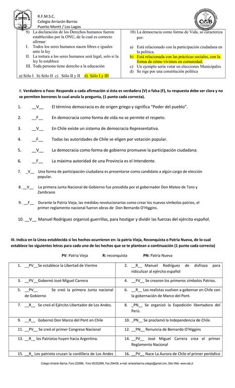 Prueba De S Ntesis Sexto B Sico Pdf