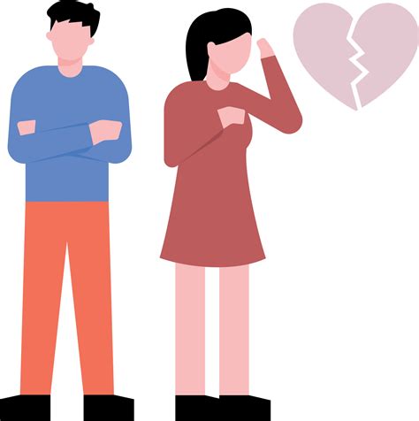 The boy broke up with the girl. 11957440 Vector Art at Vecteezy