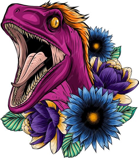 Premium Vector Velociraptor Dinosaur Vector Illustration Design