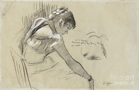 Dancer At Rest Danseuse Au Repos Drawing By Edgar Degas Fine