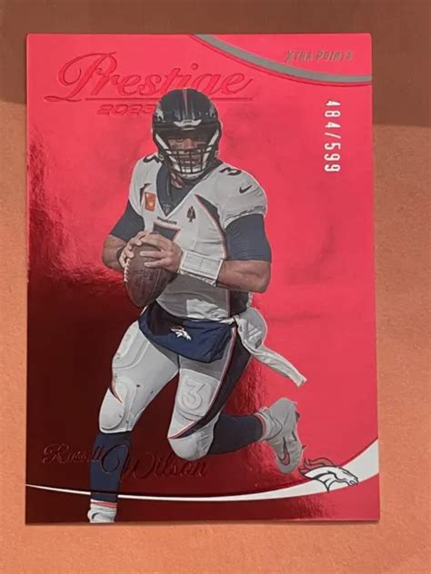 Panini Prestige Russell Wilson Xtra Points Rouge Denver