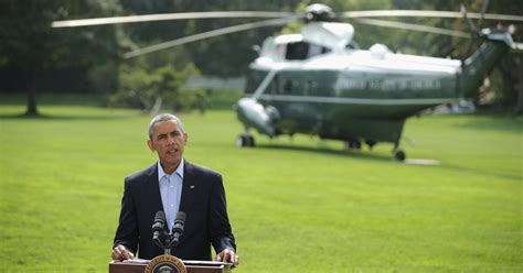 Transcript President Obamas Remarks On Airstrikes And Humanitarian