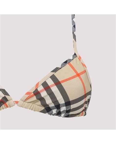 Burberry Top Check Bikini In Metallic Lyst UK