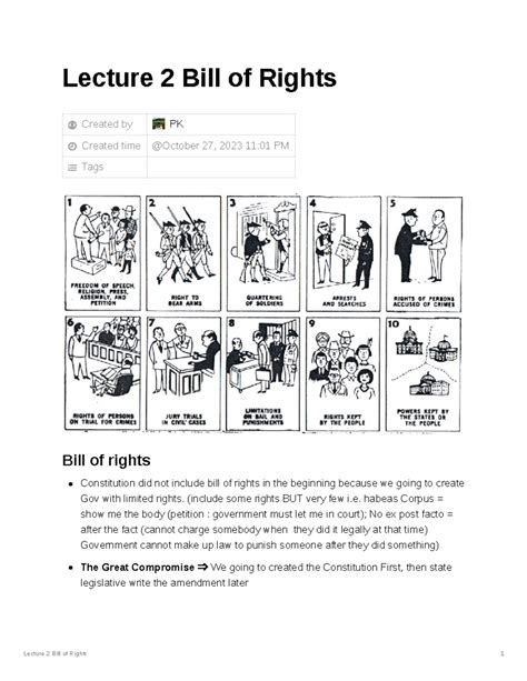 Lecture 2 Bill Of Rights Lecture 2 Bill Of Rights Created By Pk