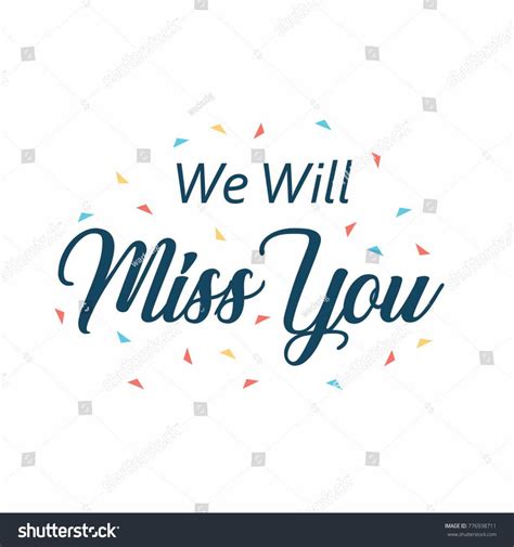 Farewell Card We Will Miss You Stock Vector (Royalty Free Intended For ...