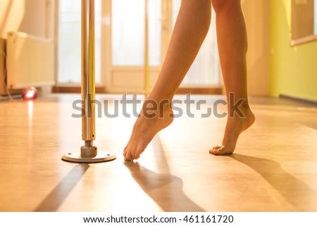 Pole Dance Slender Nude Female Legs Stock Photo Royalty Free Shutterstock