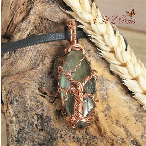 Pendentif Labradorite Arbre De Vie En Cuivre Collier Etsy Bracelet