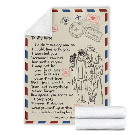 [the Best Selling] Air Mail Letter To My Wife I Love You Forever And