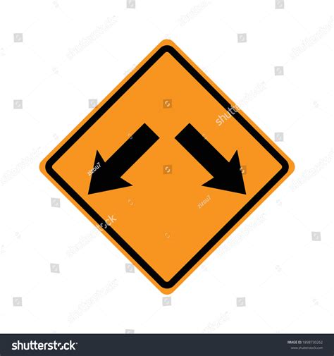 Double Arrow Traffic Sign Vector Stock Vector (Royalty Free) 1898730262 ...